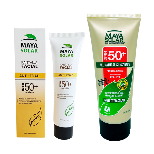 Doble Escudo Solar Pantalla Facial Anti Edad