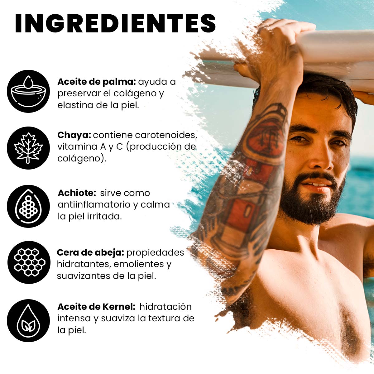 Bloqueador para Tattoos FPS 50+ Maya Solar de 204 ml para proteger la piel tatuada.