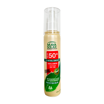 Bloqueador Solar Sport FPS 50+ Maya Solar en atomizador de 120 ml.