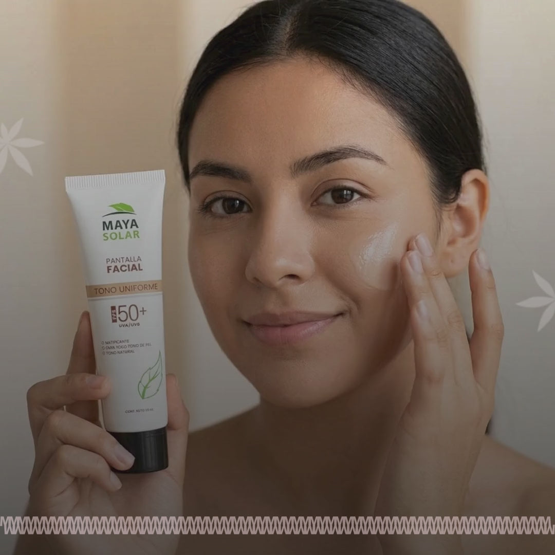 Pantalla Facial Solar Tono Uniforme FPS 50+ Maya Solar de 50 ml.
