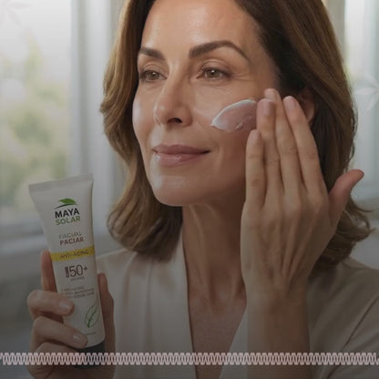 Pantalla Facial Solar Anti Edad FPS 50+ Maya Solar de 50 ml.