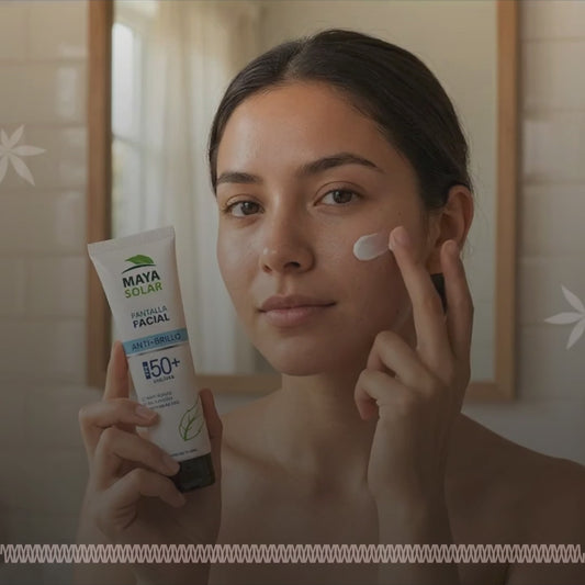 Pantalla Facial Solar Anti Brillo FPS 50+ Maya Solar de 50 ml.
